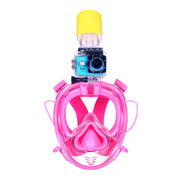 AQUAROBOTMAN 180° Full Face Snorkel Mask for Adult Kids Anti-Fog Anti-Leak Dry Top Set