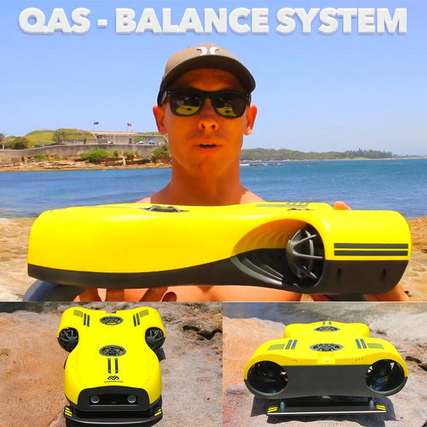 QAS-Balance System. Four thrusters design and independently developed control systems allow Nemo to travel underwater with great stability